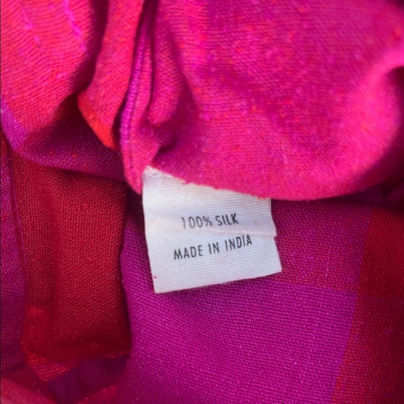 Ali Golden Silk Fly Front Pants w/ Pocket - Poppy/Plaid Pink - Picture 8 of 9